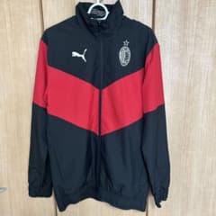 ACミラン Puma ウィンドブレーカー 黒/赤 - メルカリ