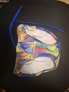 【今夜限定】speedo 競泳水着 マルチカラー ストライプのサムネイル