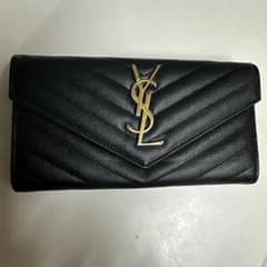 【美品】YSL サンローラン 長財布 ブラックのサムネイル