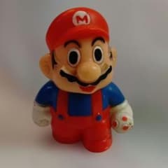 当時物 バンダイ ハッスルマリオ 1986年 ソフビ フィギュア 任天堂