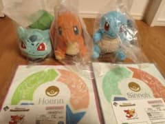 新品未開封　一番くじ　ポケモン ぬいぐるみ ハンドタオル カントー　ヒトカゲ 新品未開封 一番くじ ポケモン ぬいぐるみ ハンドタオル カントー