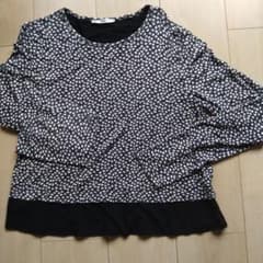 Thumbnail of MNG 花柄長袖Tシャツ 黒・白　異素材