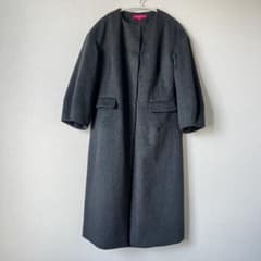 mocassin シマダジュンコ ノーカラー コート グレー XS - メルカリ