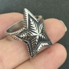 Stainless Sterling Silver Star Ring, Pentagram Ring