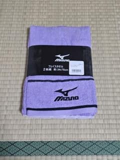 Mizuno 페이스 타올 2 매 세트 퍼플 약 34 × 75cm