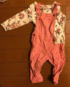 【H＆M】ハートポケットサロペット【old navy】花柄ロンパースのサムネイル