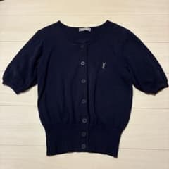  / イヴサンローラン/半袖ニット /カーディガン /ネイビー YSL / イヴサンローラン/半袖ニット /カーディガン /ネイビー - メルカリ