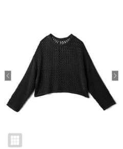 GRL グレイル　メッシュ編クロップド丈ニットトップスのサムネイル