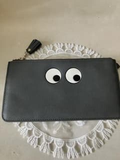 お目々デザイン アイズ長財布　パスケースカード入れ目玉お目目デザインきグレーのサムネイル