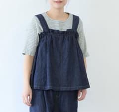yuni コットンリネンデニムビスチェ yuni コットンリネンデニム ビスチェ - メルカリ