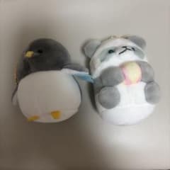 ペンギン パンダ ぬいぐるみキーホルダー 2体セットのサムネイル