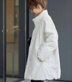 Spick & Span】スタンドカラー中綿オーバーブルゾン☆オフホワイト