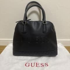 美品】GUESS ハンドバッグ ブラック 【キーホルダー付き】 - メルカリ