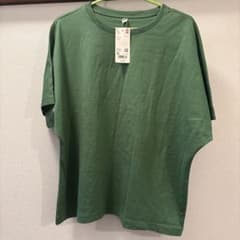 UNIQLO WOMEN ドルマンT 半袖 グリーン XLのサムネイル