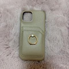 iPhone15 ケース ベージュ カード入れ リング付きのサムネイル