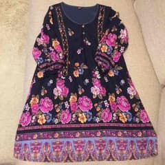 【まゆゆ様専用】チャイハネ 花柄 ワンピース 七分袖のサムネイル