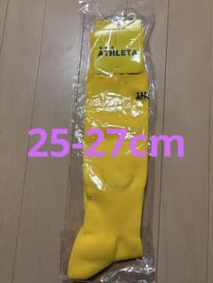 애슬레타! 축구 양말! 스타킹! 양말! 25-27cm! 노란색! 옐로우