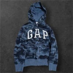 レア ✨ GAP ギャップ ジップパーカー カモ柄 迷彩 アーチロゴ y2k