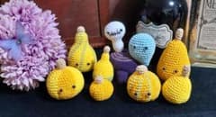 ハロウィン あみぐるみ ８点セット ハンドメイド かぼちゃたちの集いのサムネイル