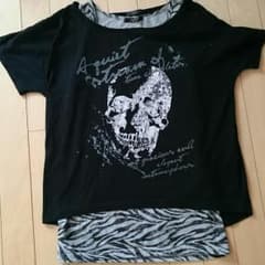 ドクロ柄Tシャツ&ゼブラ柄タンクトップのサムネイル