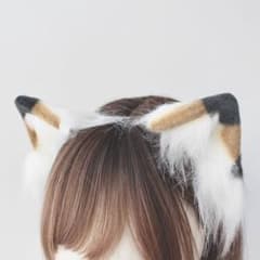 リアル猫耳カチューシャ| おっとり三毛猫さんの耳のサムネイル