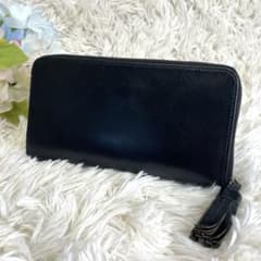 美品 Y's ワイズ ラウンドジップ タッセル ロングウォレット ブラック 美品 Y's ワイズ ラウンドジップ タッセル ロングウォレット ブラック