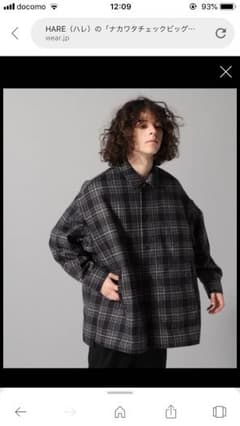 HARE  中綿チェックビッグシャツのサムネイル