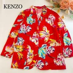 希少 エルカ期 KENZO ケンゾー 花柄 総柄 テーラードジャケット M 