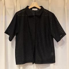 レースシャツ　黒　LLのサムネイル