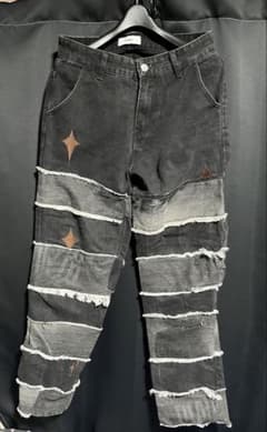 古着 完全リメイク品 ブラックデニム 一点物のサムネイル