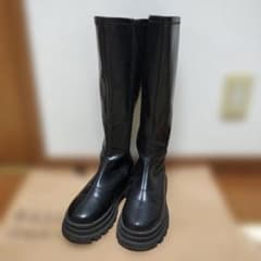 厚底 ロングブーツ ブラック Lサイズ