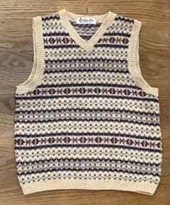 フェアアイル　ニットベスト Vネック　Made in Scotlandのサムネイル