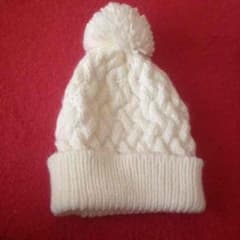 [新品]白ニット帽のサムネイル