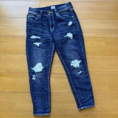 RODEO CROWNS ダメージデニムパンツ インディゴ 25インチのサムネイル