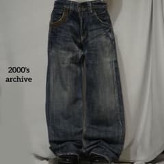 2000's archive dark wear denim pants y2k - メルカリ