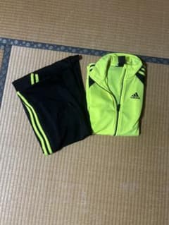 adidas ジャージ上下セット ネオンイエロー ブラックのサムネイル
