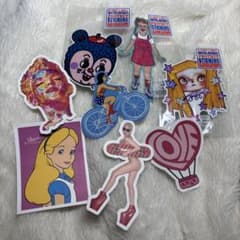 ステッカー 防水 7枚セット まとめ売り かわいい ストリート バイクのサムネイル