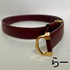must de Cartier レザー 細ベルト ボルドー カルティエ - メルカリ