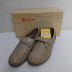 【BonStep】 未使用 23.5 3E ベージュ　外反母趾　マジックテープのサムネイル