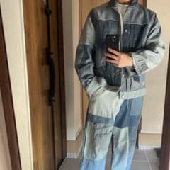 rebear セットアップ パッチワークデニムジャケット - メルカリ