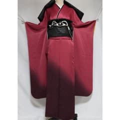 艶感□振袖7点セットルージュレッド□160.5cm帯新品フルセット成人式 