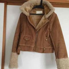 titty&co フェイクムートンコート ティティアンドコー キャメルのサムネイル