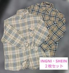 INGNI　SHEIN　チェックシャツ 長袖シャツ　２枚セットのサムネイル