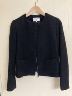 【未着用】UNIQLOツイードノーカラージャケットのサムネイル