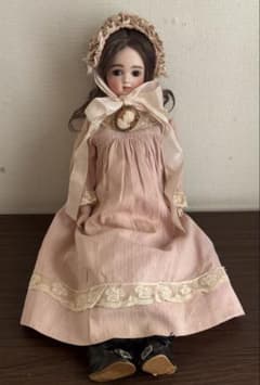 アンティークビスクドール 40cm キッドボディ 固定目 - メルカリ