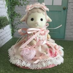 『myunko様専用品』桜色のドレス ひつじのお母さん専用サイズ  シルバニアのサムネイル