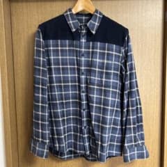 A.P.C. ネルシャツ 長袖 ネイビーのサムネイル