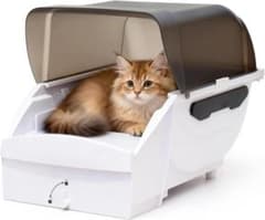 セール※全自動猫トイレ 大型猫 多頭飼い 自動 清掃 消臭 静音設計 屋根