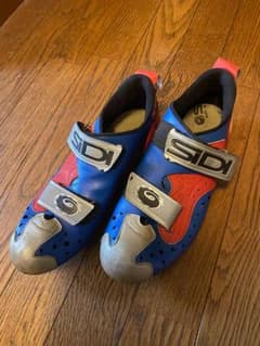 SIDI T1 ロードレーサーシューズ　トライアスロン　 青/赤のサムネイル