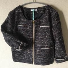 toitoko様【美品】ツイードノーカラージャケット 単品 Mサイズのサムネイル